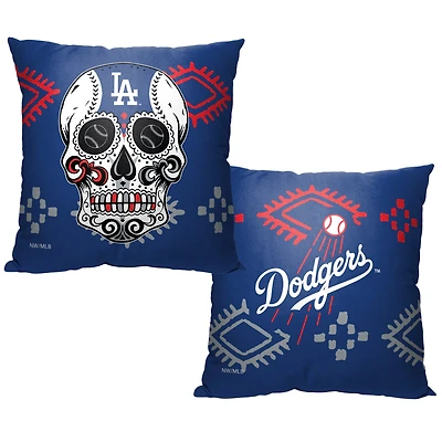 The Northwest Group Los Angeles Dodgers 16" x 16" Candy Skull Printed Throw Pillow