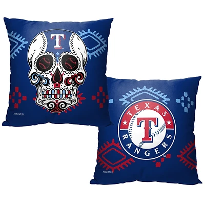 The Northwest Group Texas Rangers 16" x 16" Candy Skull Printed Throw Pillow