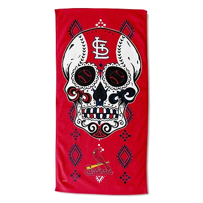 The Northwest Group St. Louis Cardinals 30" x 60" Candy Skull Printed Beach Towel