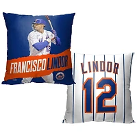 The Northwest Group Francisco Lindor New York Mets 16" x 16" Player Printed Throw Pillow