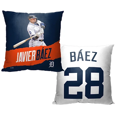 The Northwest Group Javier Baez Detroit Tigers 16" x 16" Player Printed Throw Pillow