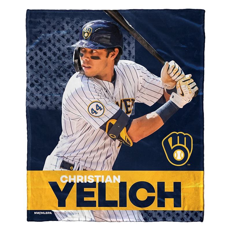 The Northwest Group Christian Yelich Milwaukee Brewers 50" x 60" Player Silk Touch Throw Blanket