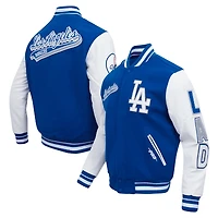 Men's Pro Standard Royal Los Angeles Dodgers Script Tail Wool Full-Zip Varity Jacket
