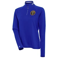 Women's Antigua  Royal Denver Nuggets Milo Quarter-Zip Pullover Top