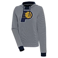 Women's Antigua  Navy Indiana Pacers Axe Bunker Tri-Blend Pullover Hoodie