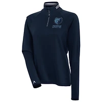 Women's Antigua  Navy Memphis Grizzlies Milo Quarter-Zip Pullover Top