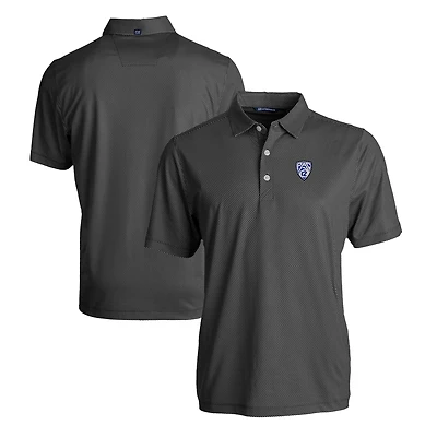 Men's Cutter & Buck  Heather Black Pac-12 Gear Pike Eco Symmetry Print Stretch Recycled Polo