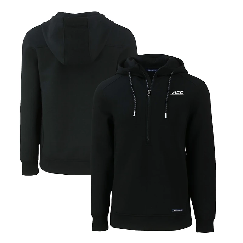 Men's Cutter & Buck  Black ACC Gear Roam Eco Recycled Half-Zip Pullover Hoodie