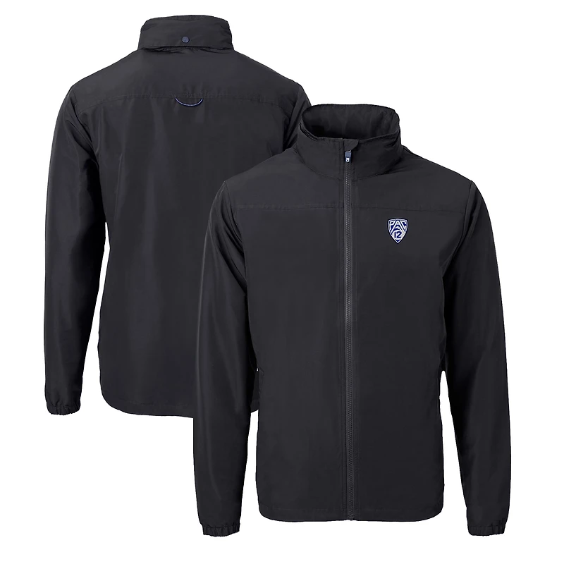 Men's Cutter & Buck Black Pac-12 Gear Charter Eco Recycled Full-Zip Jacket