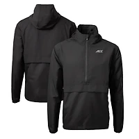 Men's Cutter & Buck  Black ACC Gear Charter Eco Recycled Anorak Half-Zip Jacket