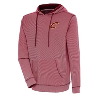 Men's Antigua  Burgundy Cleveland Cavaliers Axe Bunker Tri-Blend Pullover Hoodie