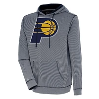 Men's Antigua  Navy Indiana Pacers Axe Bunker Tri-Blend Pullover Hoodie