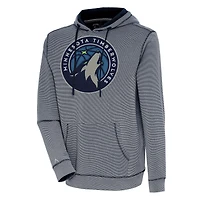 Men's Antigua  Navy Minnesota Timberwolves Axe Bunker Tri-Blend Pullover Hoodie