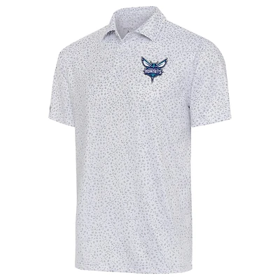 Men's Antigua  White Charlotte Hornets Motion Polo