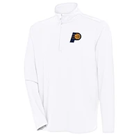 Men's Antigua  White Indiana Pacers Hunk Quarter-Zip Pullover Top