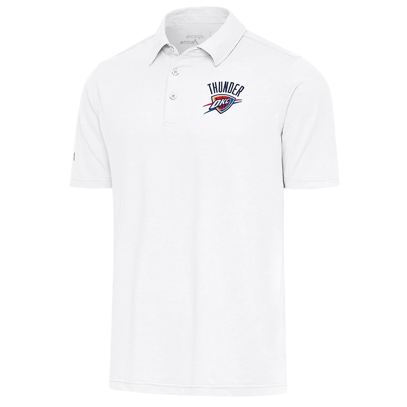 Men's Antigua  White Oklahoma City Thunder Par Polo