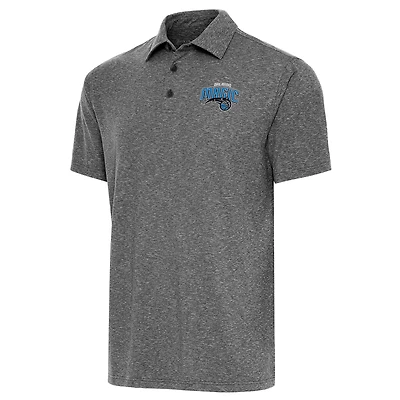 Men's Antigua  Heather Black Orlando Magic Par Polo