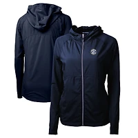 Women's Cutter & Buck  Navy SEC Gear Adapt Eco Knit Hybrid Recycled Full-Zip Jacket
