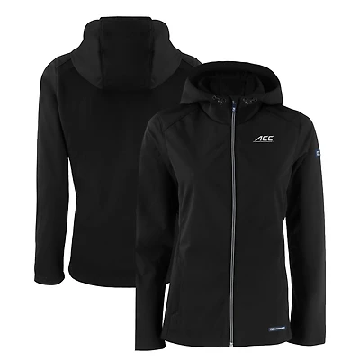 Women's Cutter & Buck  Black ACC Gear Rainier PrimaLoft Eco Insulated Printed Full-Zip Puffer Vest