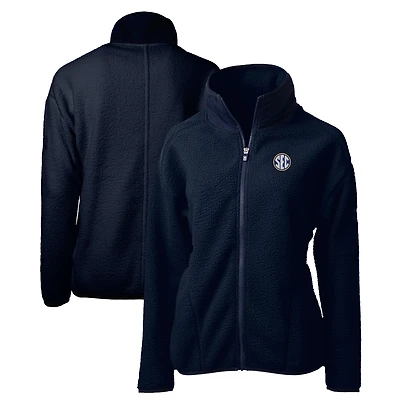 Women's Cutter & Buck  Navy SEC Gear Cascade Eco Sherpa Fleece Full-Zip Jacket