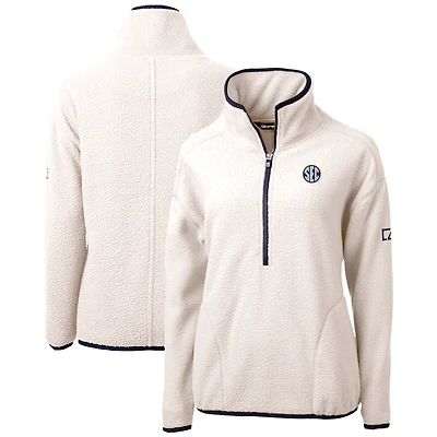 Women's Cutter & Buck  Oatmeal SEC Gear Cascade Eco Sherpa Fleece Half-Zip Pullover Top