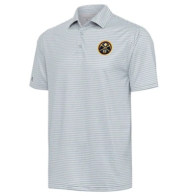 Men's Antigua  Gray Denver Nuggets Skills Polo