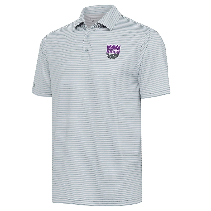 Men's Antigua  Gray Sacramento Kings Skills Polo