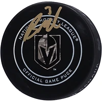 Brayden McNabb Vegas Golden Knights Autographed Camo Official Game Puck