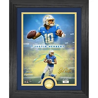 Highland Mint Justin Herbert Los Angeles Chargers 13" x 16" Bronze Coin Photo Mint