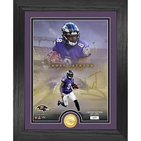 Highland Mint Lamar Jackson Baltimore Ravens 13" x 16" Bronze Coin Photo Mint