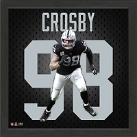 Highland Mint Maxx Crosby Las Vegas Raiders 13'' x 13'' Impact Jersey Framed Photo
