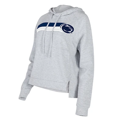 Women's Concepts Sport Gray Penn State Nittany Lions Cedar Tri-Blend Raglan Pullover Hoodie