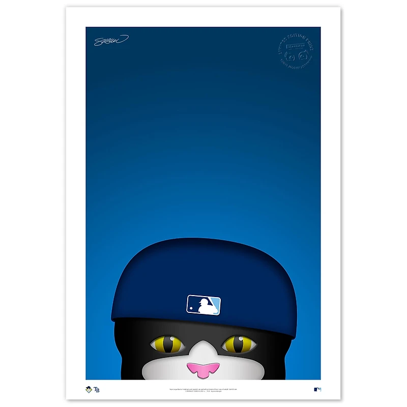 Tampa Bay Rays DJ Kitty 14" x 20" Mascot Limited Edition Fine Art Print