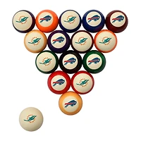 Imperial Miami Dolphins vs. Buffalo Bills Rivalry Retro Billiard Ball Set