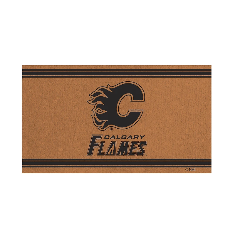 Calgary Flames 16" x 28" Coir Logo Doormat