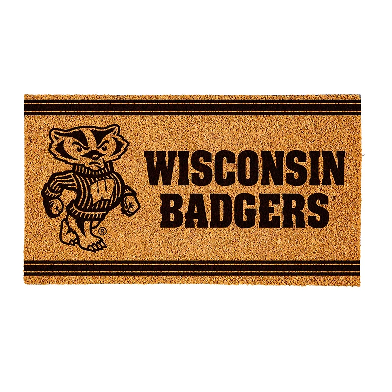 Wisconsin Badgers 16" x 28" Coir Logo Doormat