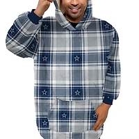 Pegasus  Dallas Cowboys Plaid Logo Box Bloncho with Sherpa Inside
