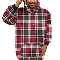 Pegasus  Tampa Bay Buccaneers Plaid Logo Box Bloncho with Sherpa Inside