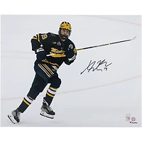 Adam Fantilli Michigan Wolverines Autographed 16" x 20" Navy Jersey Skating Photograph