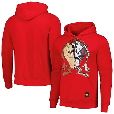 Unisex Freeze Max  Red Looney Tunes Skeleton Taz Pullover Hoodie