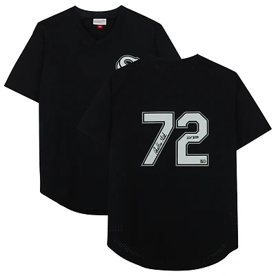 Carlton Fisk Chicago White Sox Autographed Mitchell & Ness Authentic Batting Practice Jersey with "HOF 2000" Inscription
