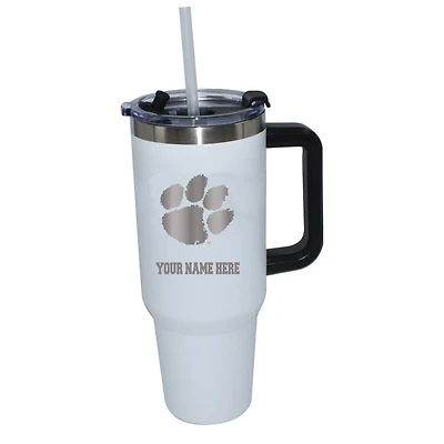 The Memory Company  Clemson Tigers Personalized White 40oz. Colossal Tumbler