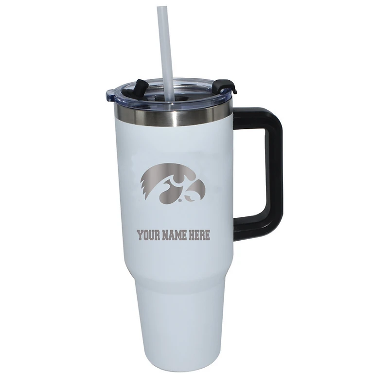 The Memory Company  Iowa Hawkeyes Personalized White 40oz. Colossal Tumbler