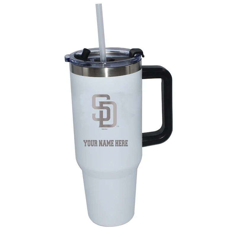 The Memory Company  San Diego Padres Personalized White 40oz. Colossal Tumbler