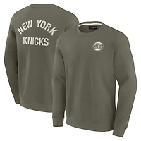 Unisex Fanatics Olive New York Knicks Elements Super Soft Fleece Pullover Sweatshirt