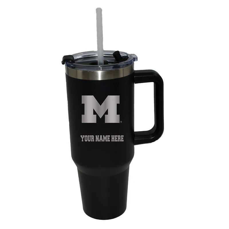 The Memory Company  Michigan Wolverines Personalized Black 40oz. Colossal Tumbler