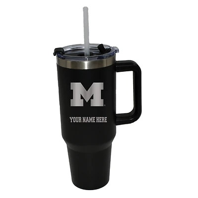 The Memory Company  Michigan Wolverines Personalized Black 40oz. Colossal Tumbler
