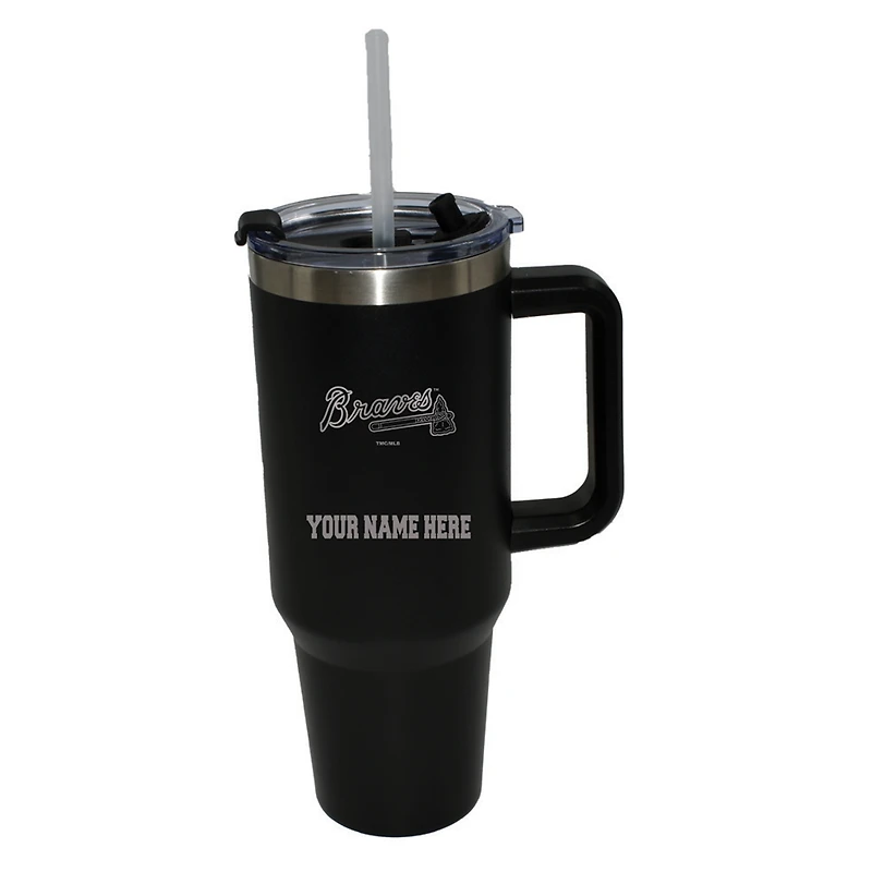 The Memory Company  Atlanta Braves Personalized Black 40oz. Colossal Tumbler