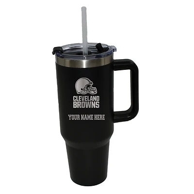 The Memory Company  Cleveland Browns Personalized Black 40oz. Colossal Tumbler