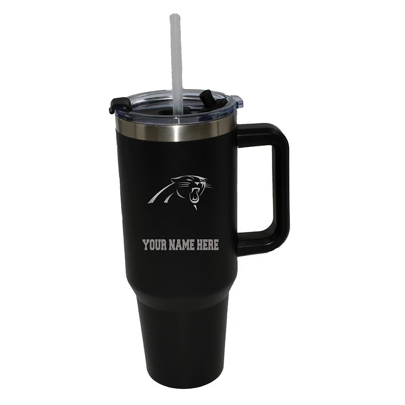 The Memory Company  Carolina Panthers Personalized Black 40oz. Colossal Tumbler